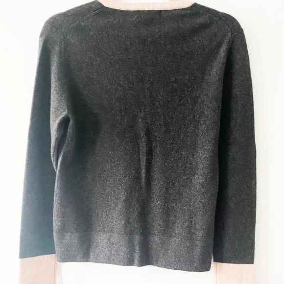 Gray and Pink Women's Cardigan - Picture 3 of 4